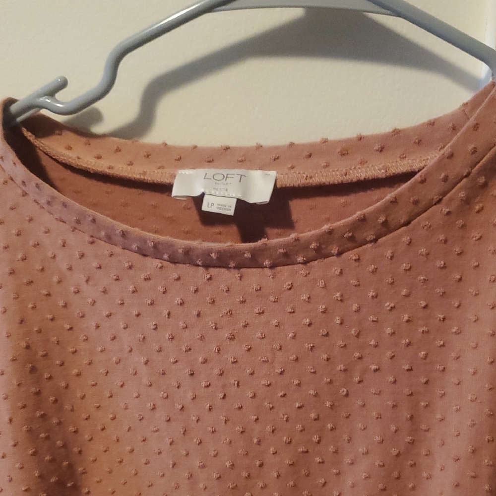 LOFT Blush Pink Textured Top